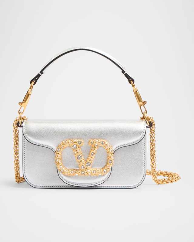 Loco Small Metallic Leather Crossbody Bag